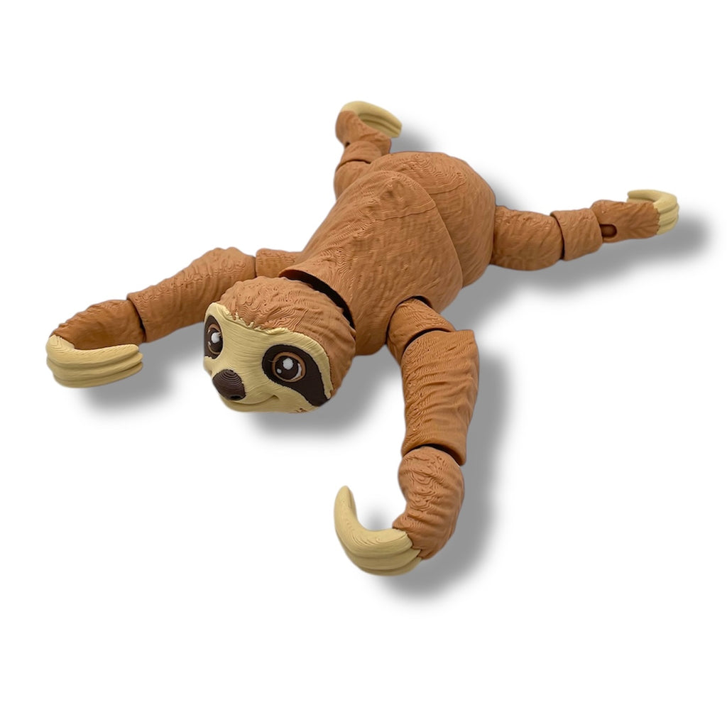Gorgeous Lifelike 7" Sloth with 8" Tree Display - 3d Printed Articulated Figurine Decor