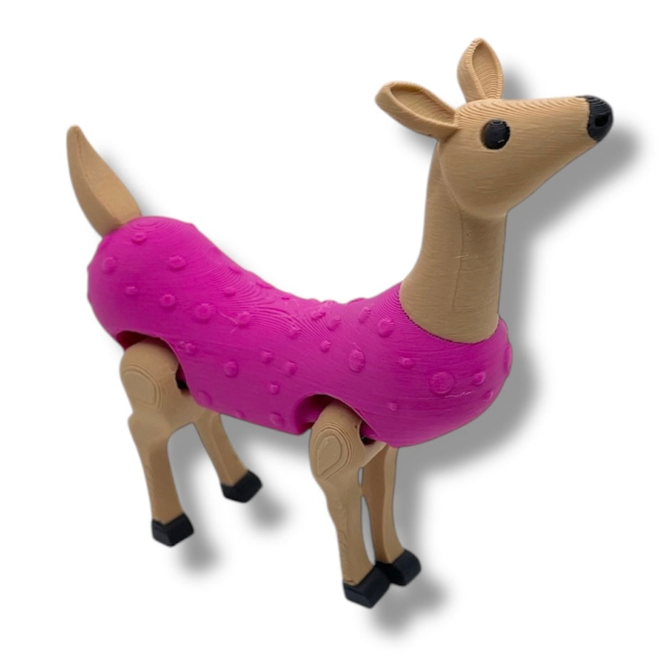Standing 4.5" Dill (Pickle) Doe - Articulated 3d Printed Decor