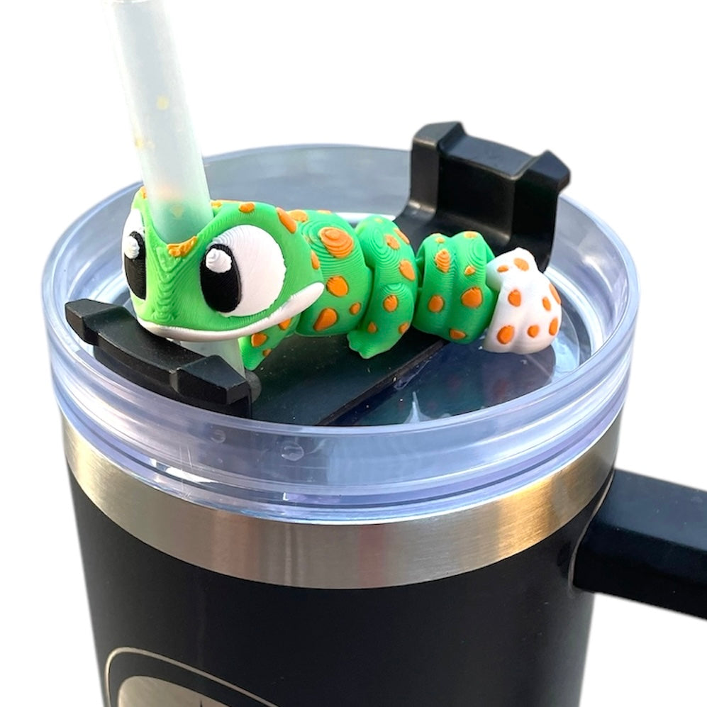 Insulated Cup Tumbler Toppers - 3d Printed Articulated Tumber Bling Straw Decor