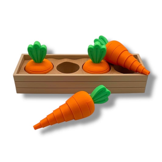 Cute Carrot Garden Fidget w/ Planter - 3d Printed Articulated Plant Home Decor