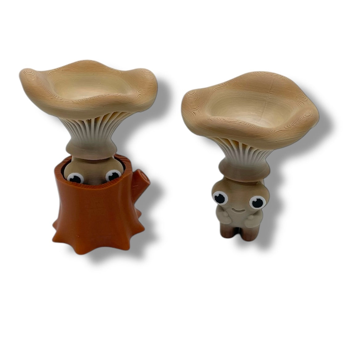Charming Fungi's Mushrooms in Unique Pots - 3d Printed Enchanting Figurine Decor