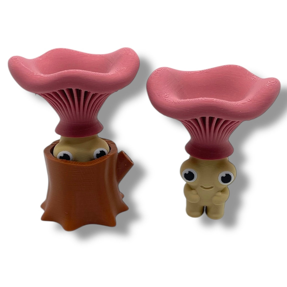 Charming Fungi's Mushrooms in Unique Pots - 3d Printed Enchanting Figurine Decor