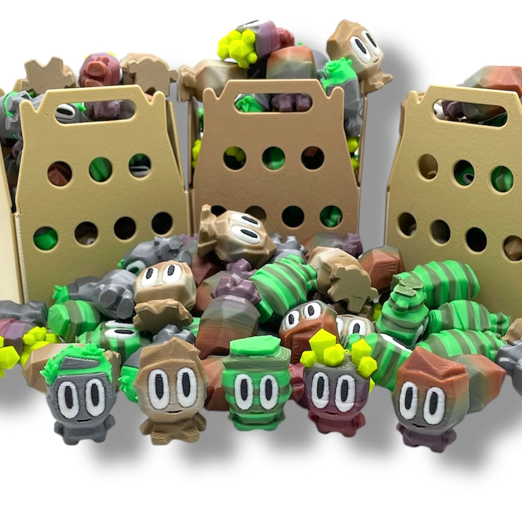 Adorable Pet Rock with Carrier - 3d Printed Figurine Decor