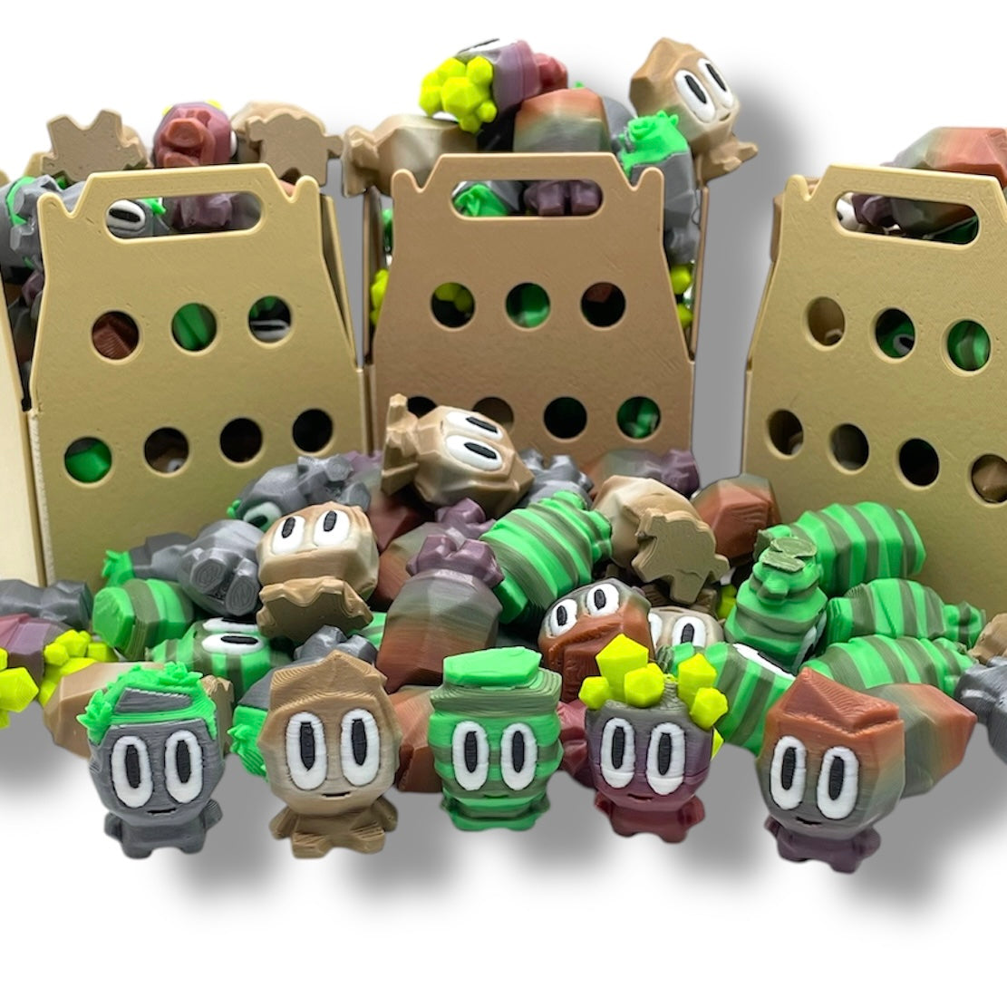 Adorable Pet Rock with Carrier - 3d Printed Figurine Decor