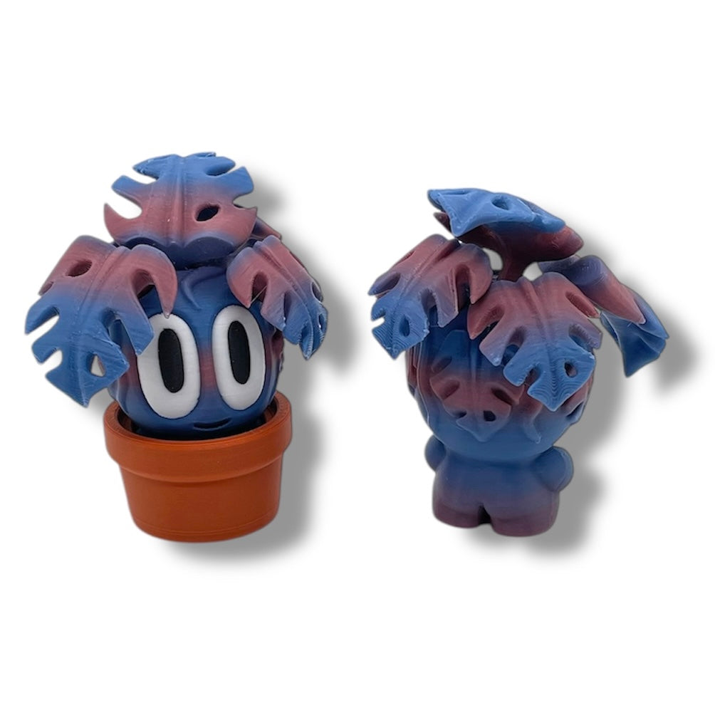 Charming Blob Plants in Unique Pots - 3d Printed Enchanting Figurine Decor