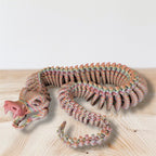 Gigantic 5' Snake Skeleton Sneaky Snek - 3d Printed Fully Articulated Decor
