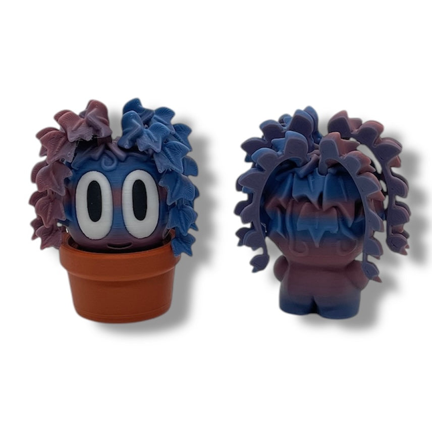 Charming Blob Plants in Unique Pots - 3d Printed Enchanting Figurine Decor