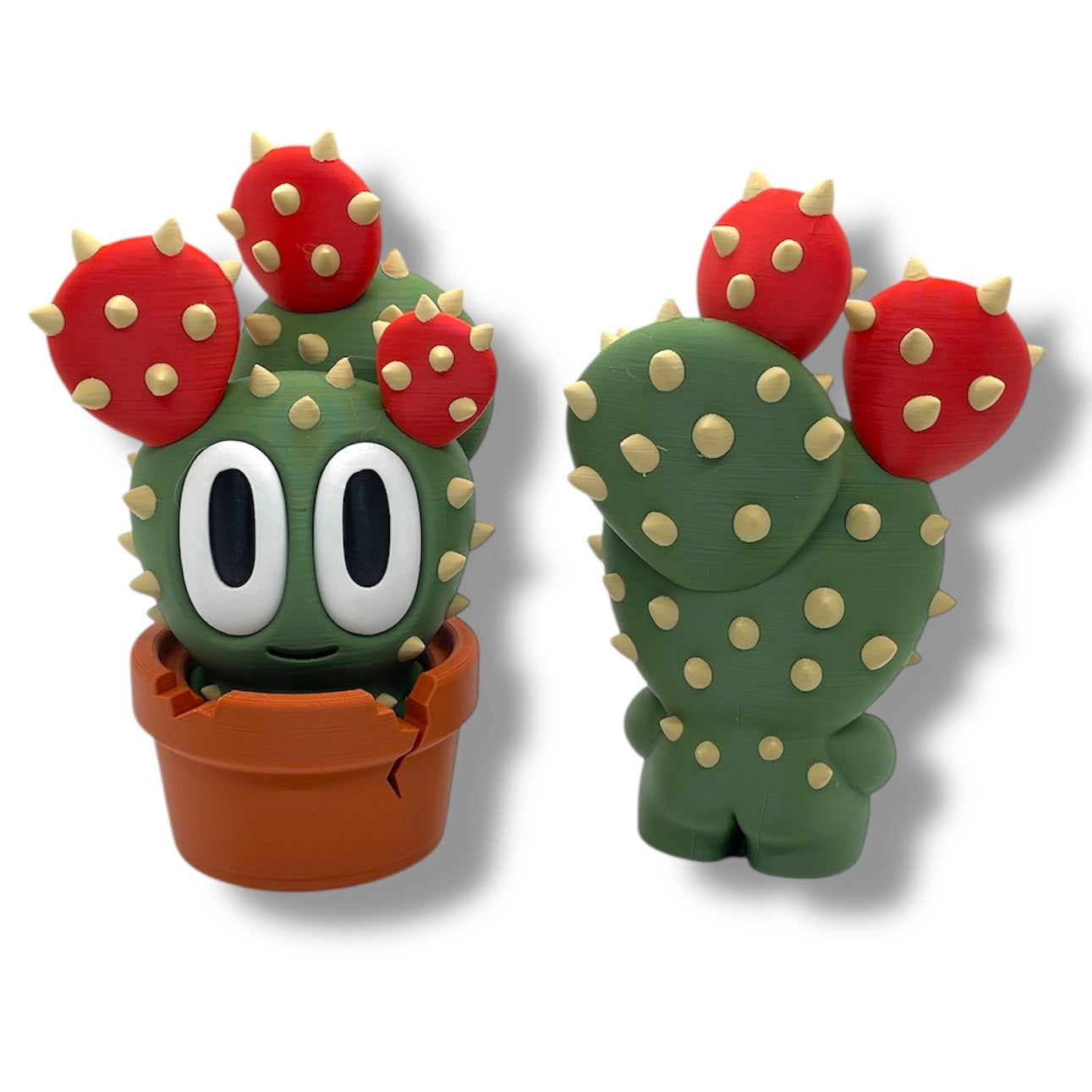 Charming Blob Plants in Unique Pots - 3d Printed Enchanting Figurine Decor