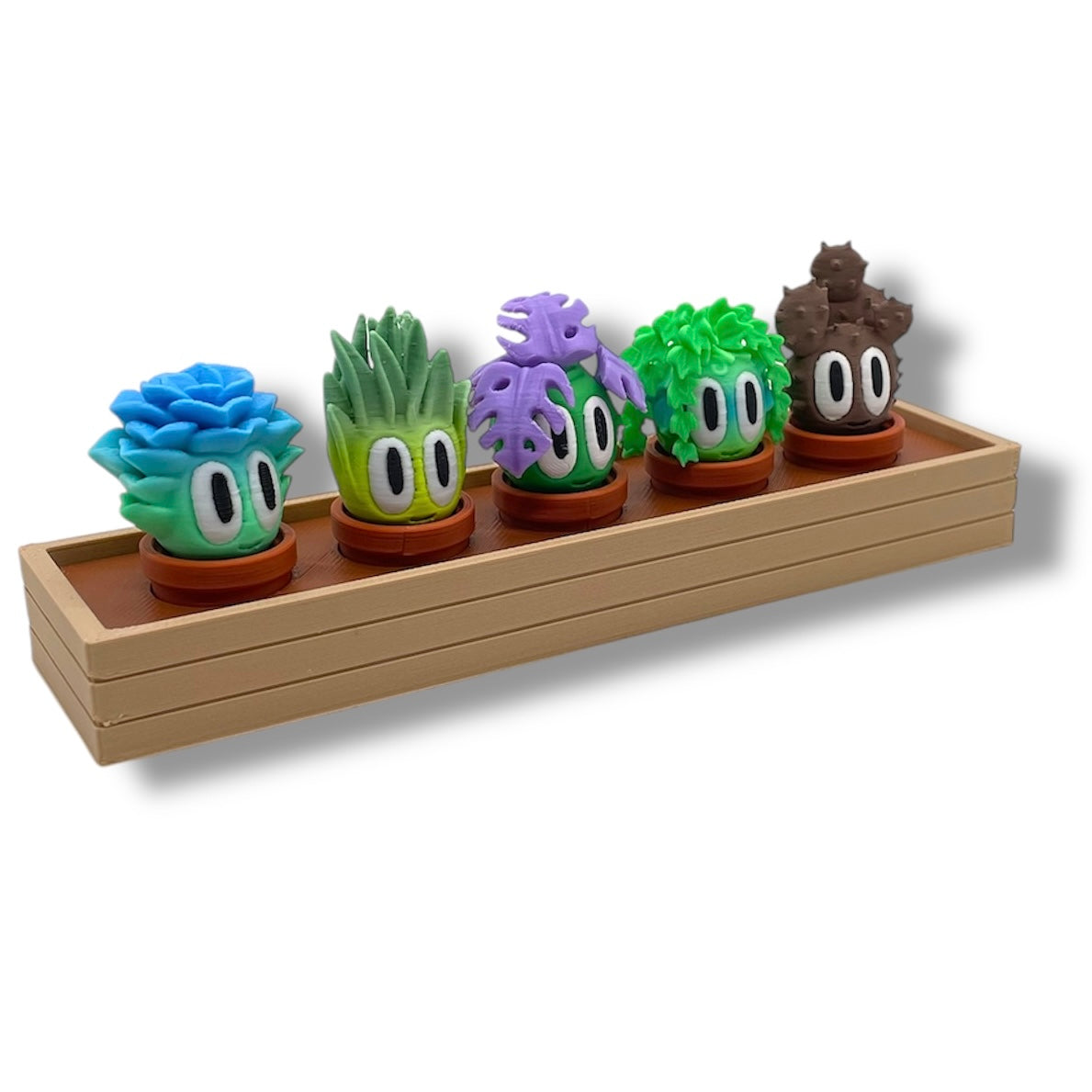 Charming Blob Plants in Unique Pots - 3d Printed Enchanting Figurine Decor