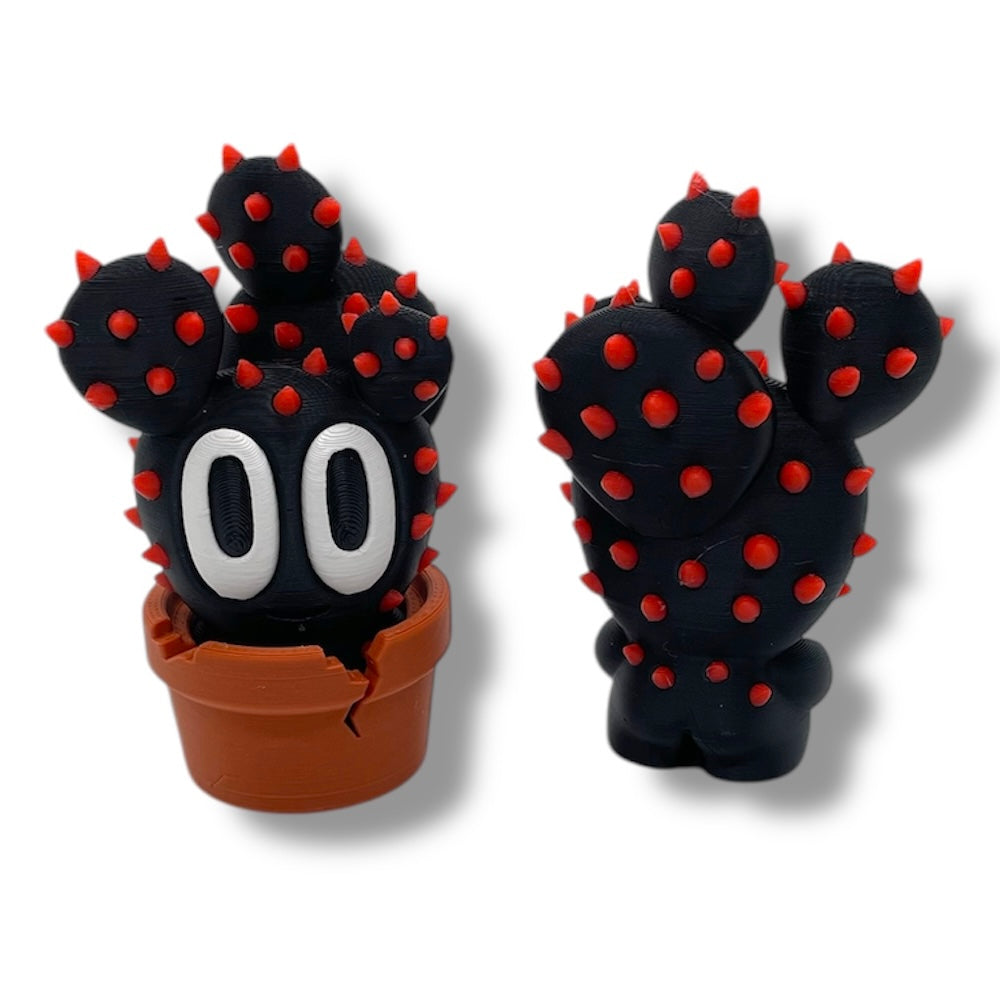Charming Blob Plants in Unique Pots - 3d Printed Enchanting Figurine Decor