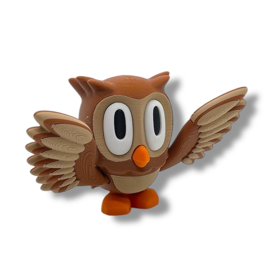 Mystical Blob Owl - 3d Printed Articulated Decor