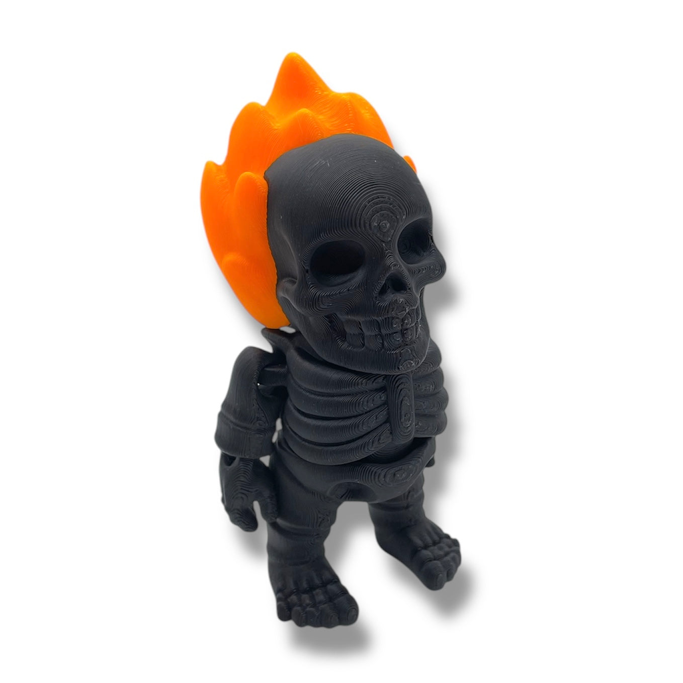 SMALLZ 4.5" Fire Skeleton - Articulated High-Quality 3D Printed Animal Figurine