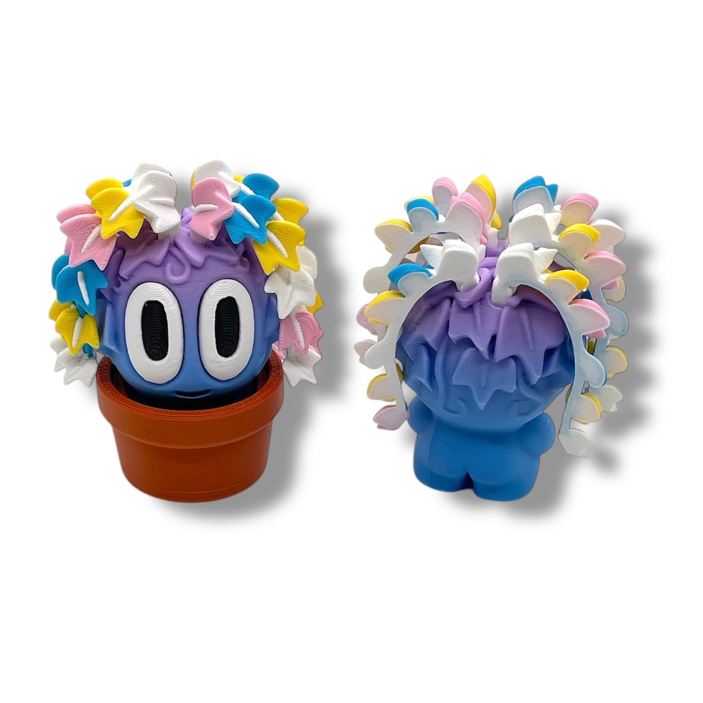 Charming Blob Plants in Unique Pots - 3d Printed Enchanting Figurine Decor