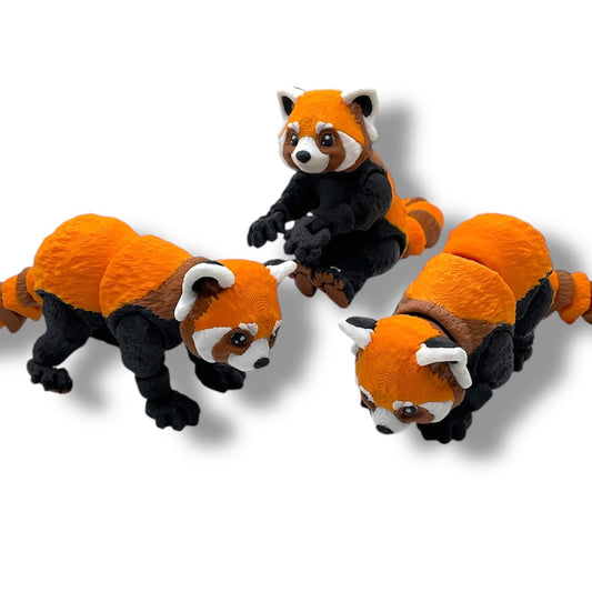 Adorable 5.5" Red Panda - 3d Printed Articulated Figurine Decor Gift