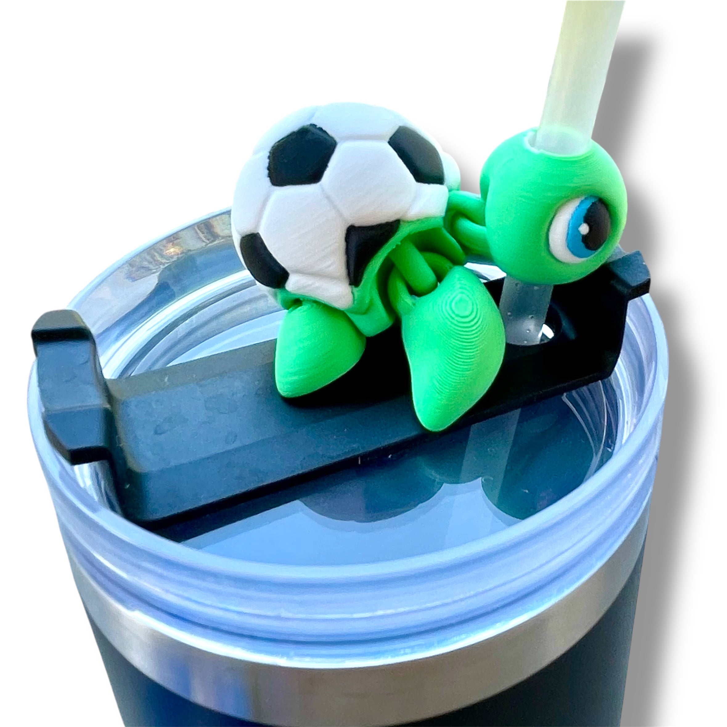 Insulated Cup Tumbler Toppers - 3d Printed Articulated Tumber Bling Straw Decor