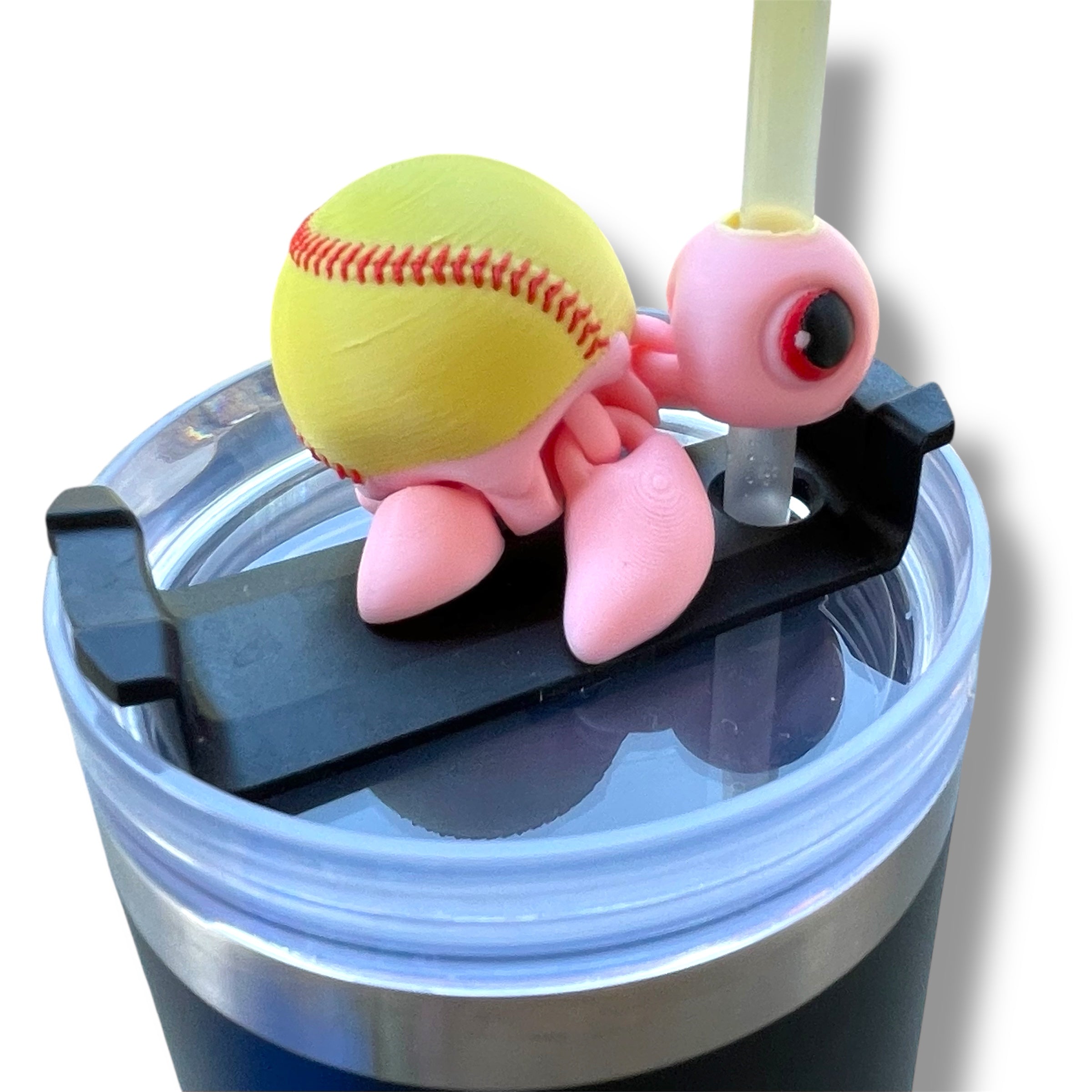 Insulated Cup Tumbler Toppers - 3d Printed Articulated Tumber Bling Straw Decor