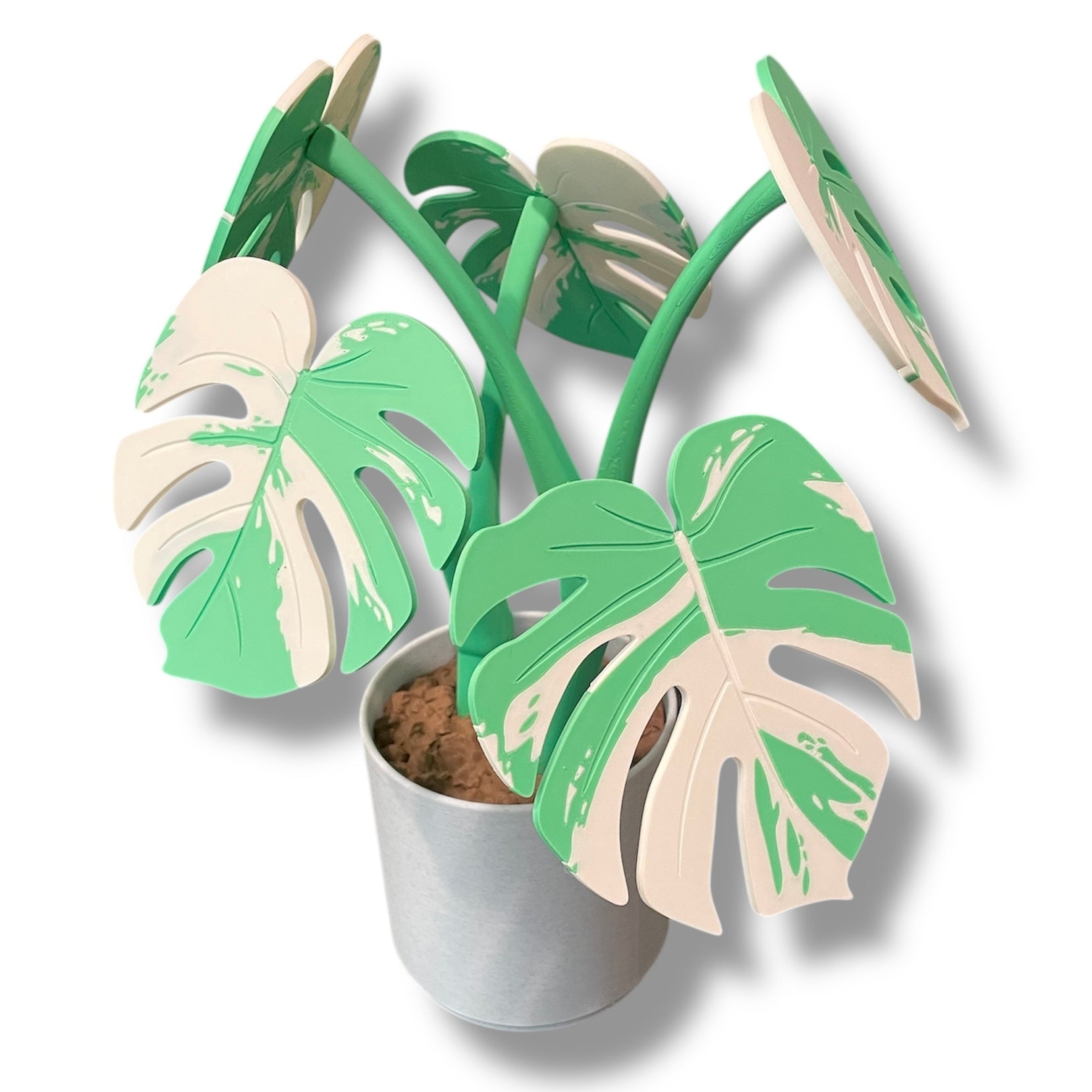 Beautiful Magnetic 13.5" Monstera Coaster Plant - 3d Printed Plant Figurine Decor