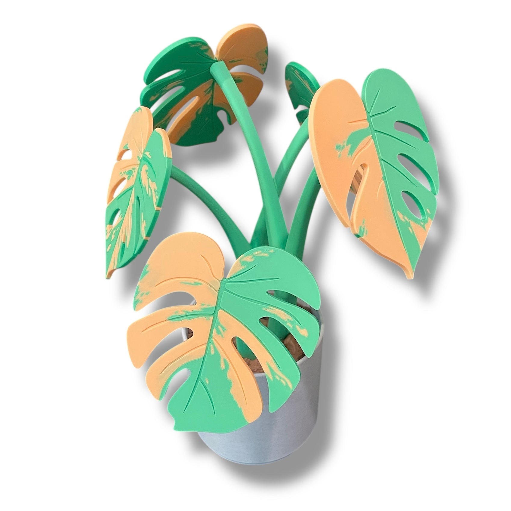Beautiful Magnetic 13.5" Monstera Coaster Plant - 3d Printed Plant Figurine Decor