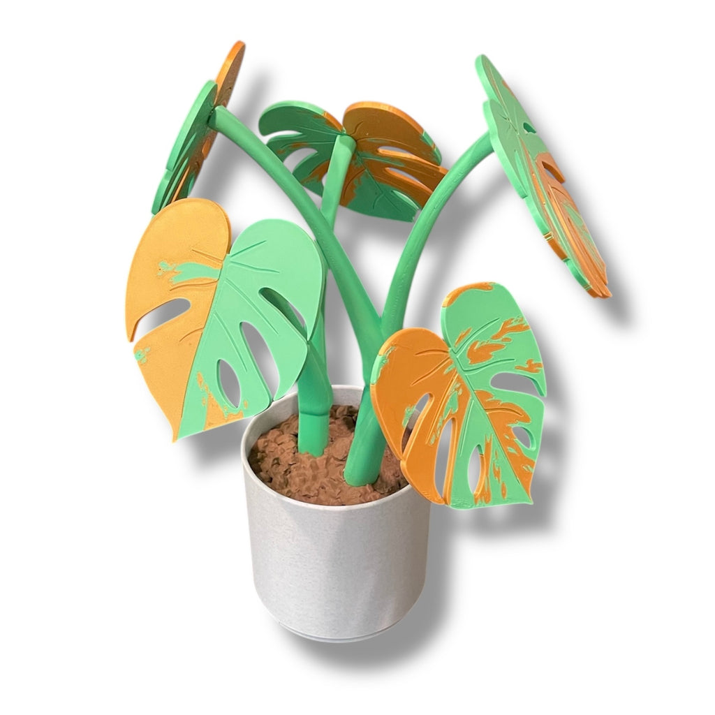Beautiful Magnetic 13.5" Monstera Coaster Plant - 3d Printed Plant Figurine Decor