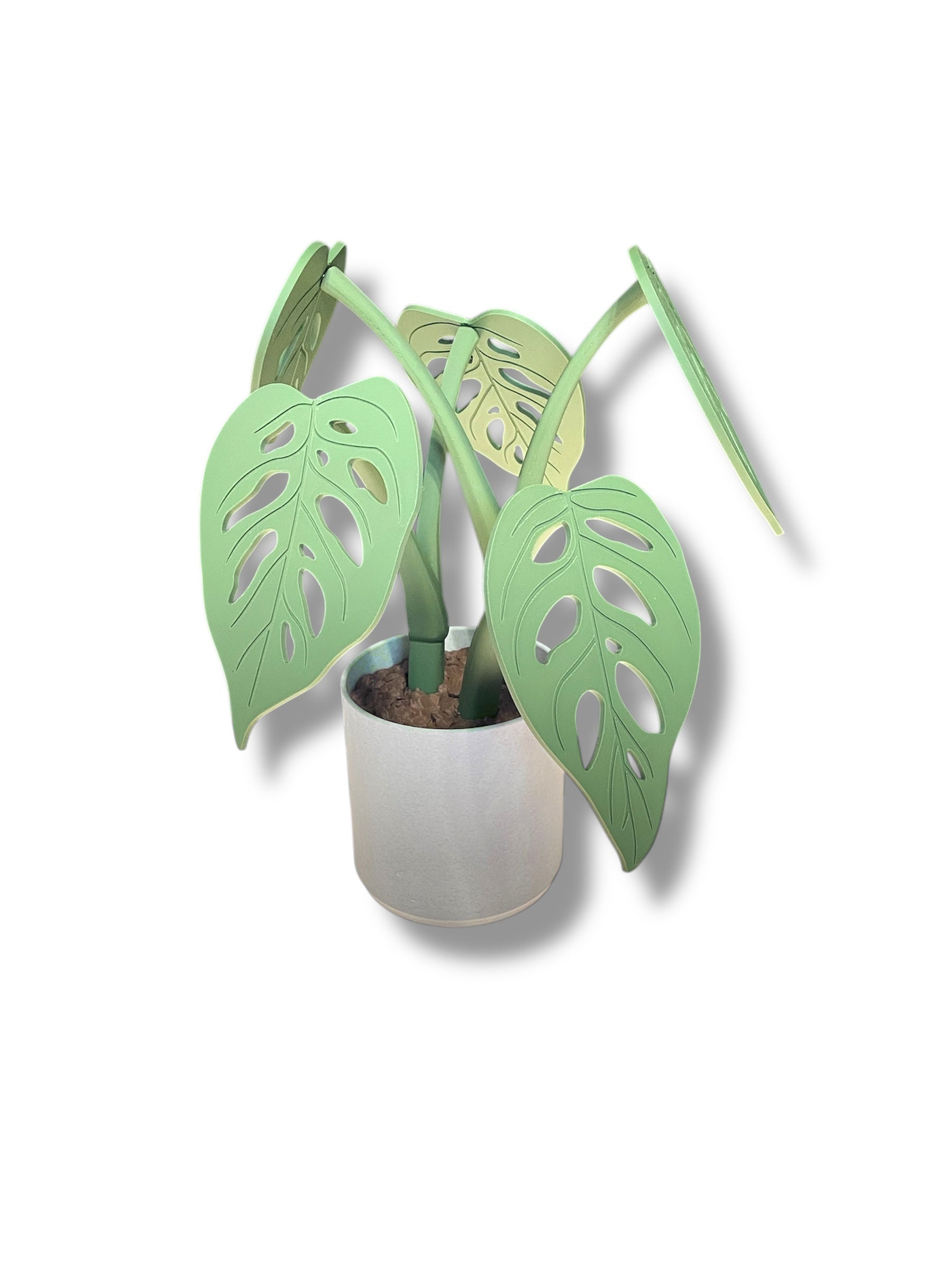 Beautiful Magnetic 13.5" Monstera Coaster Plant - 3d Printed Plant Figurine Decor