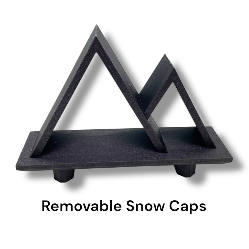 Neat Yeti Mountain Shelf w/ Yeti & Bigfoot - New Wall Mountable Pocket Pal Display - 3D Printed Decor