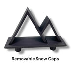 Neat Yeti Mountain Shelf w/ Yeti & Bigfoot - New Wall Mountable Pocket Pal Display - 3D Printed Decor