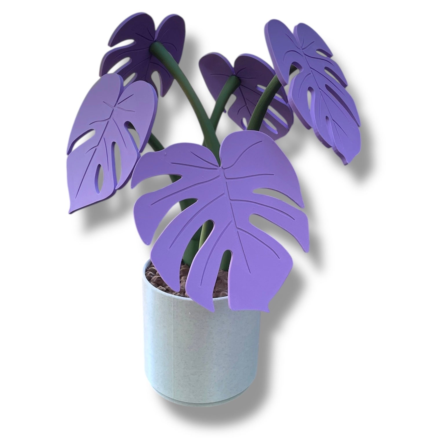 Beautiful Magnetic 13.5" Monstera Coaster Plant - 3d Printed Plant Figurine Decor