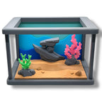 Adorable Mini Aquarium with 3 fish - 3D Printed Decor