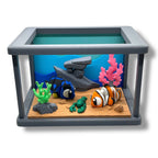 Adorable Mini Aquarium with 3 fish - 3D Printed Decor