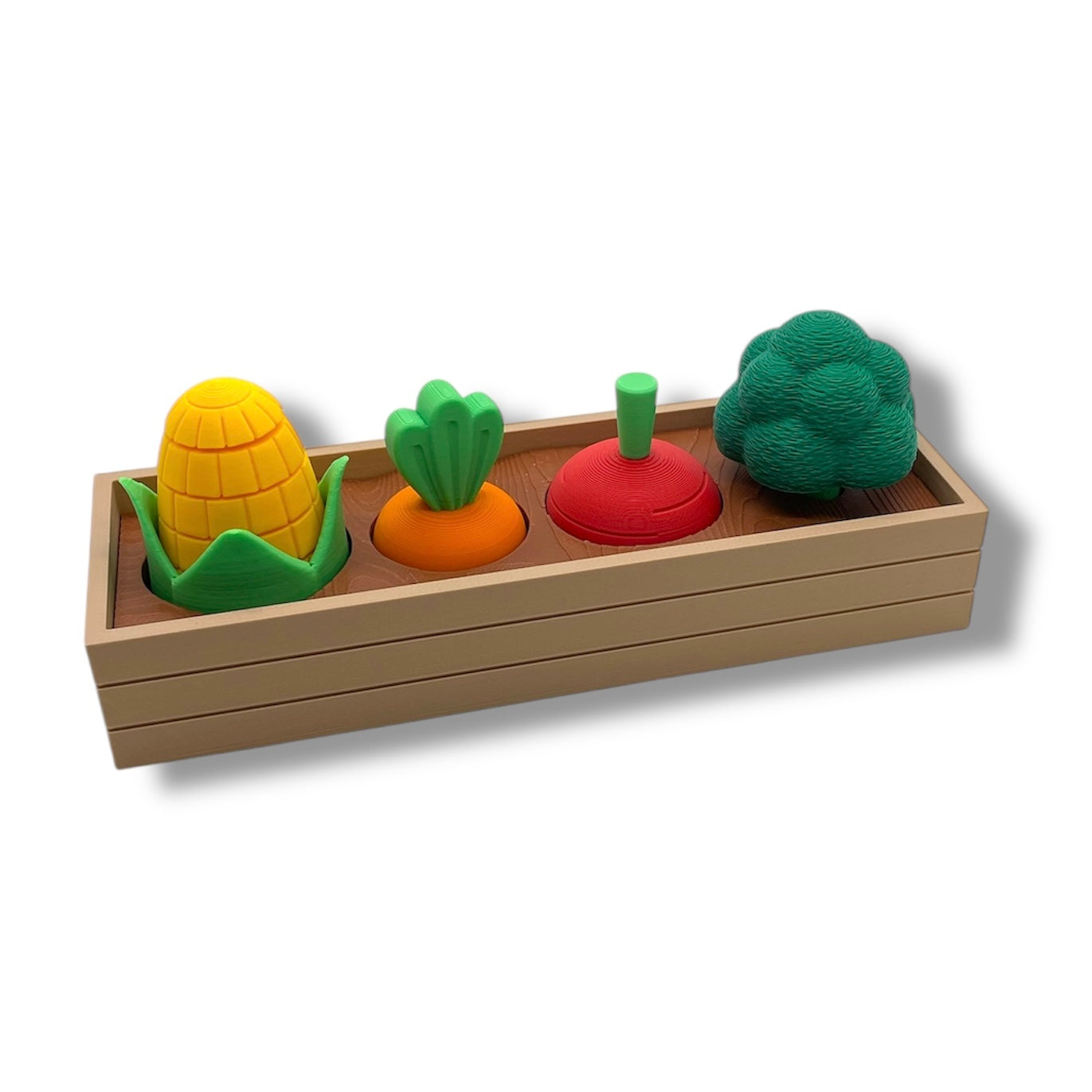 Cute Fidget Garden w/ Planter - 3d Printed Articulated Carrot, Radish, Broccoli, Corn Fidgets Plant Home Decor