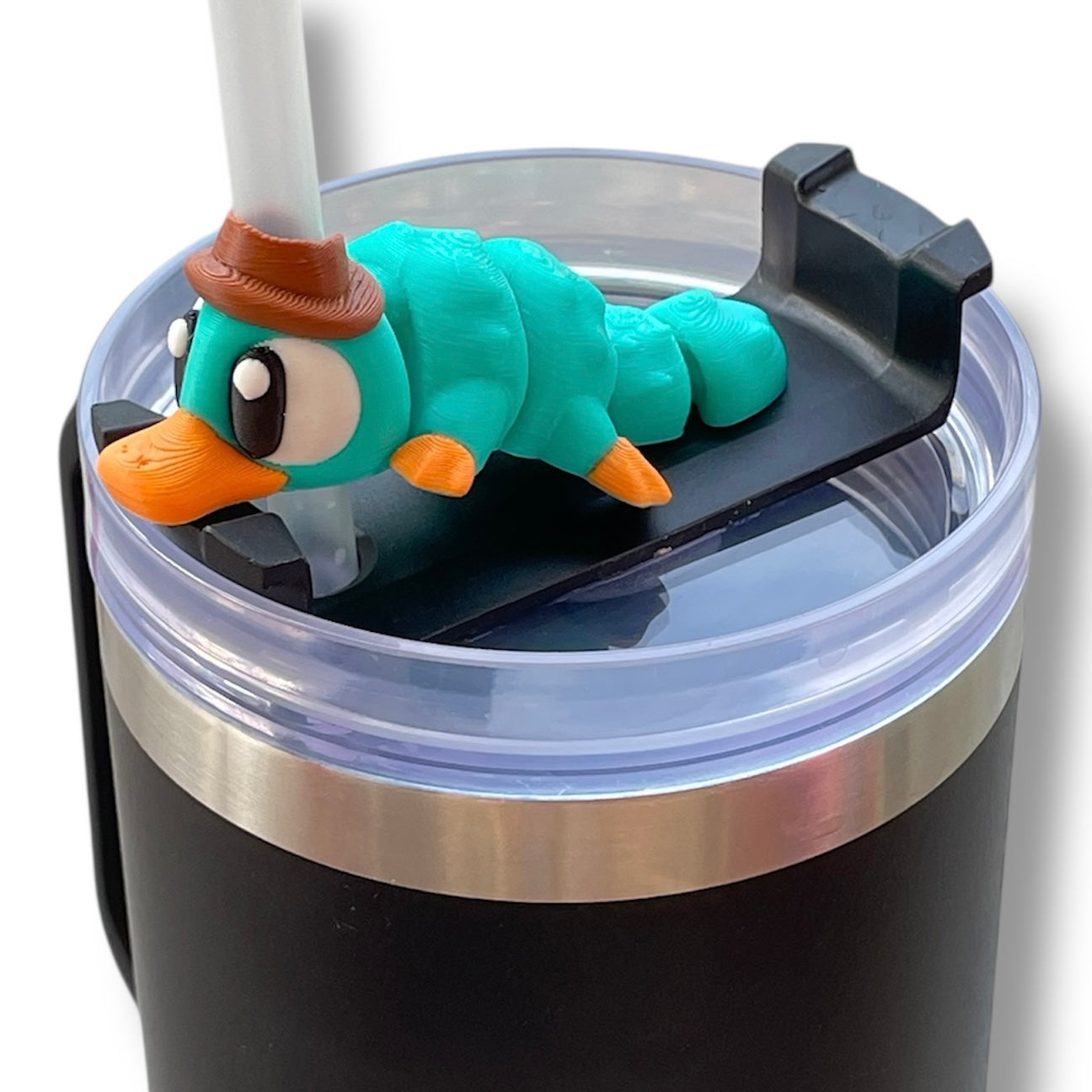 Insulated Cup Tumbler Toppers - 3d Printed Articulated Tumber Bling Straw Decor