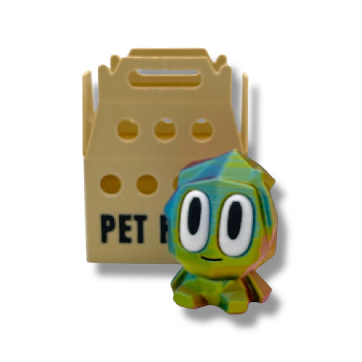 Adorable Pet Rock with Carrier - 3d Printed Figurine Decor