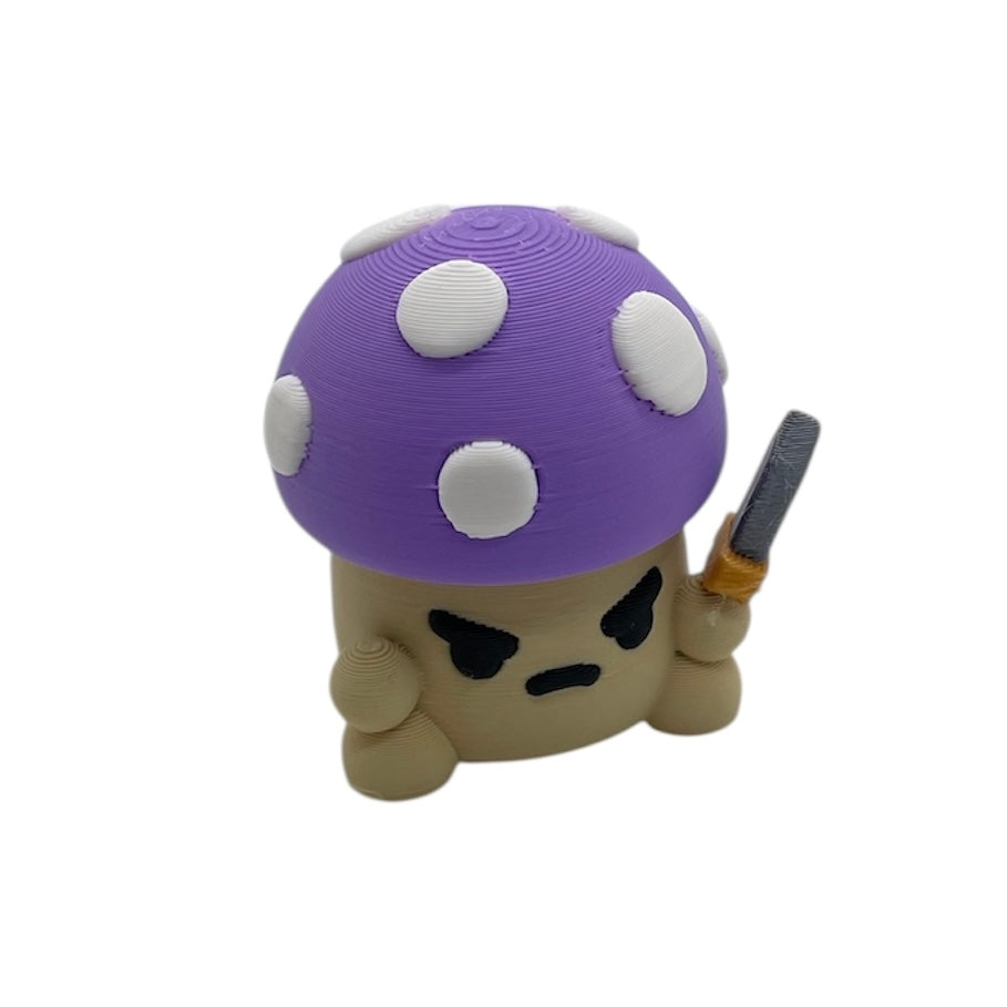 Mushroom Warrior Fidget Clicker - Fidget Fun Mushy Guy Ready for Battle