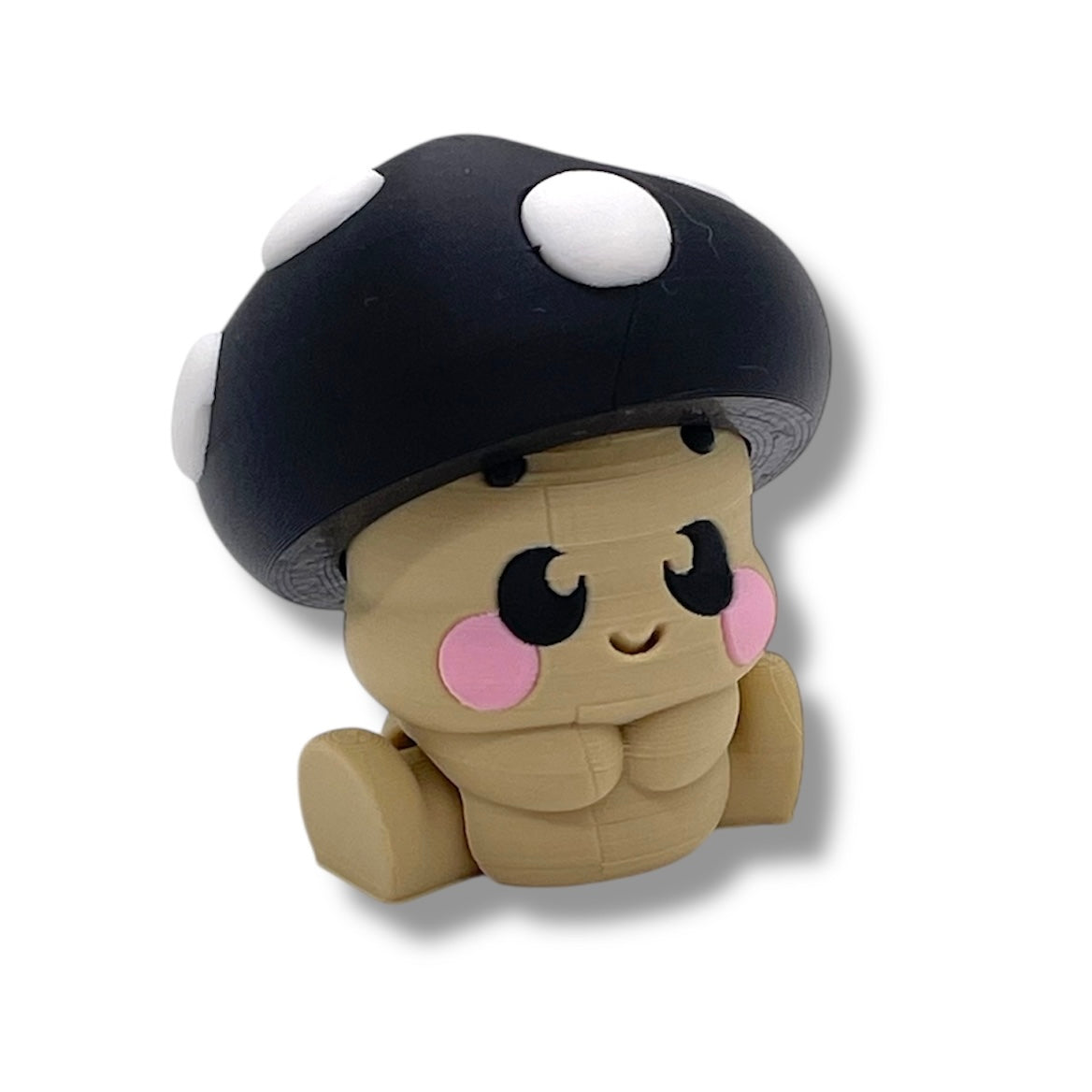 Adorable Peasy Peas & Friends - 3d Printed Articulated Mushroom Figurines