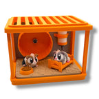 3dGob's Adorable Mini Guinea Pig Cage w/ 2 Pocket Pals - 3D Printed Decor
