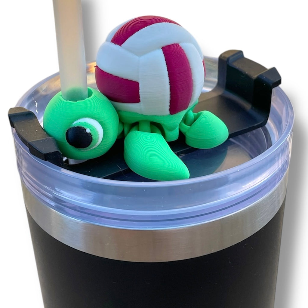 Insulated Cup Tumbler Toppers - 3d Printed Articulated Tumber Bling Straw Decor