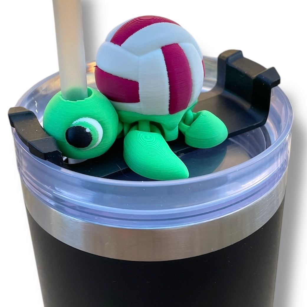 Insulated Cup Tumbler Toppers - 3d Printed Articulated Tumber Bling Straw Decor