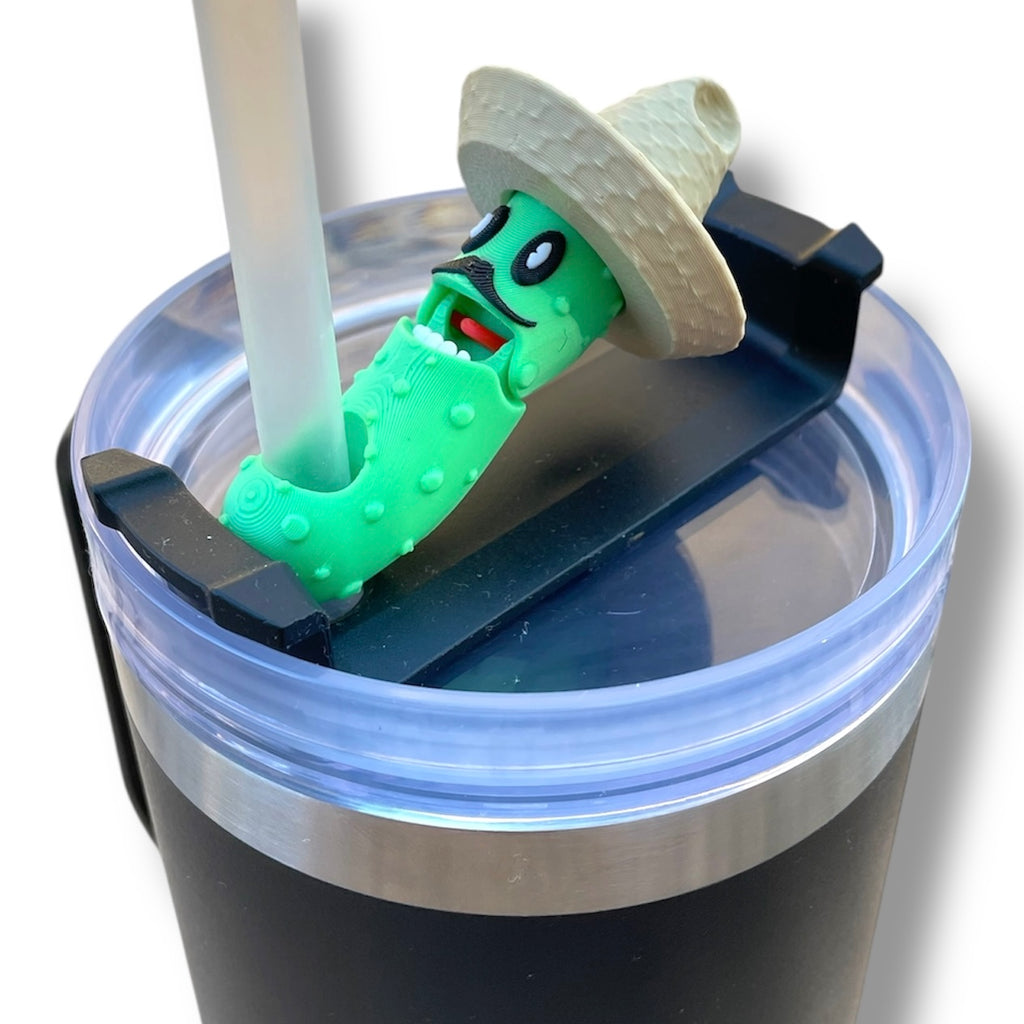 Insulated Cup Tumbler Toppers - 3d Printed Articulated Tumber Bling Straw Decor