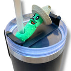 Insulated Cup Tumbler Toppers - 3d Printed Articulated Tumber Bling Straw Decor
