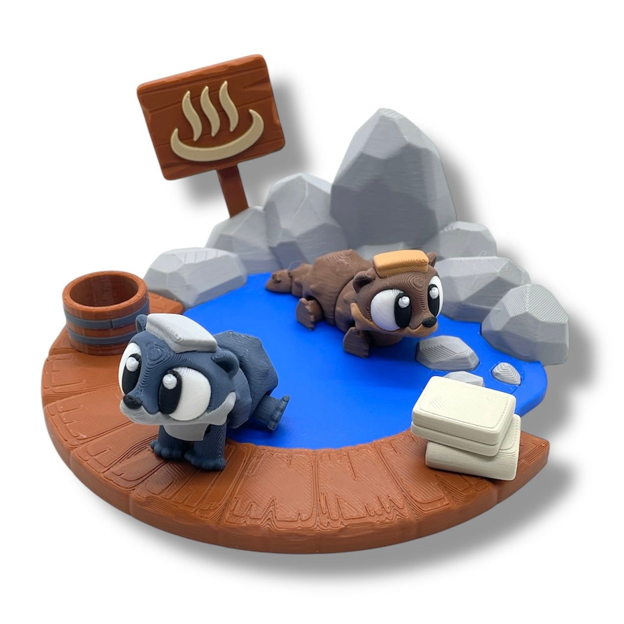 3dGob's Otterly Relaxed – Onsen Set with Two Cute Otters