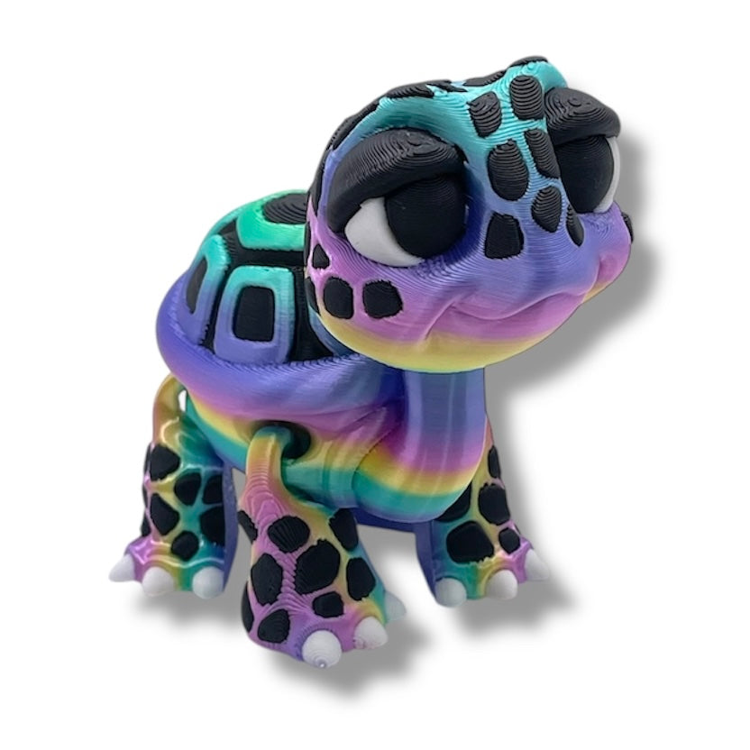 Adorable 3d Printed Standing Baby Turtle - Articulated 3d Printed Cartoon Style Decor Gift