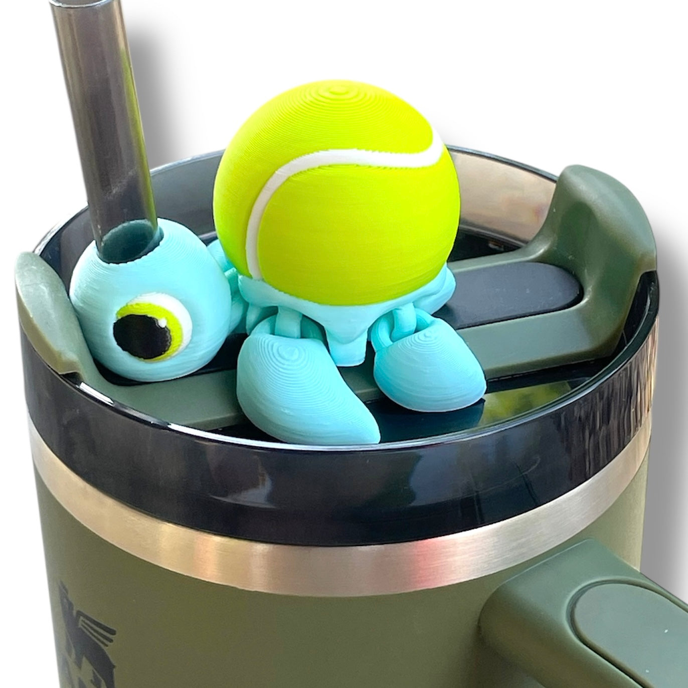 Insulated Cup Tumbler Toppers - 3d Printed Articulated Tumber Bling Straw Decor