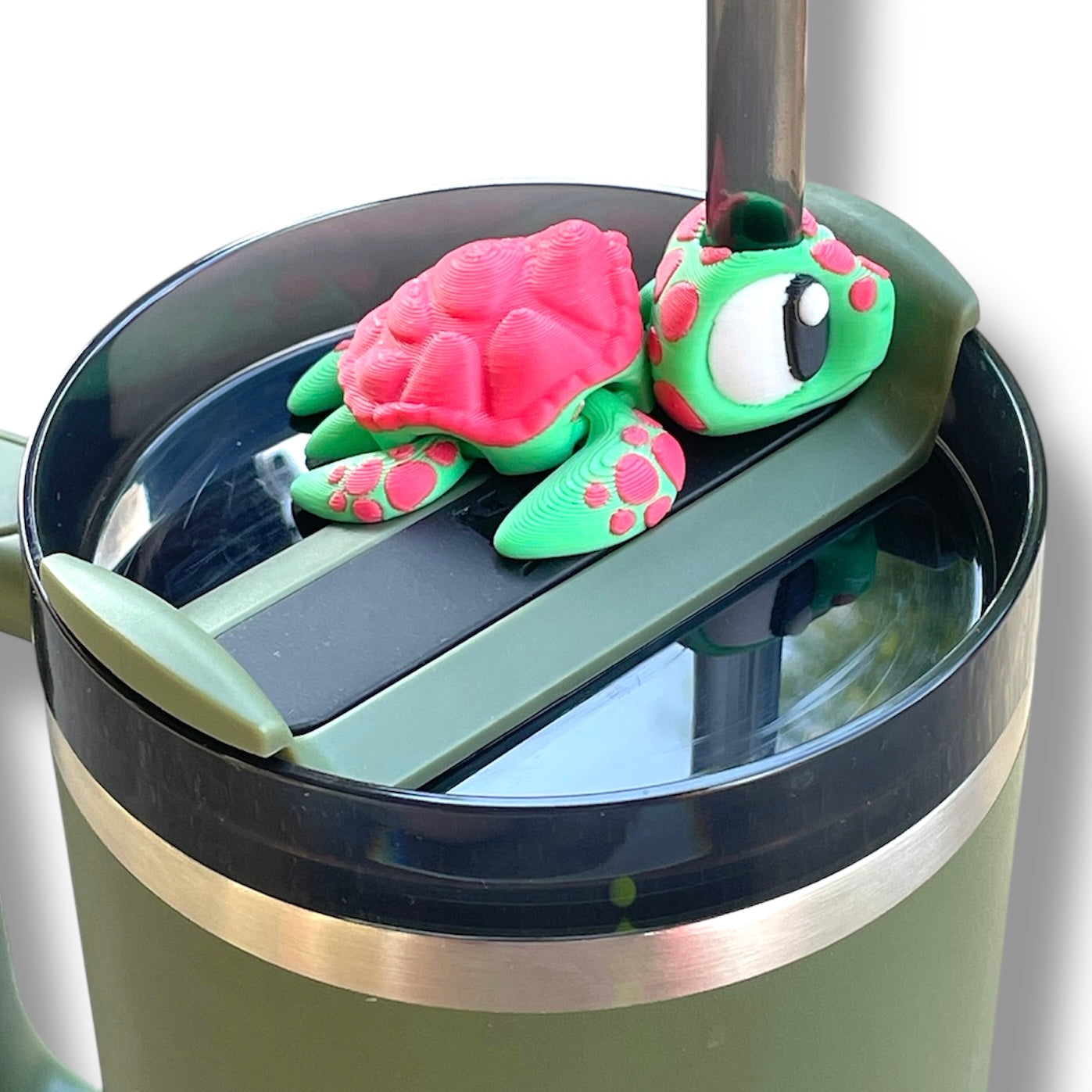 Insulated Cup Tumbler Toppers - 3d Printed Articulated Tumber Bling Straw Decor