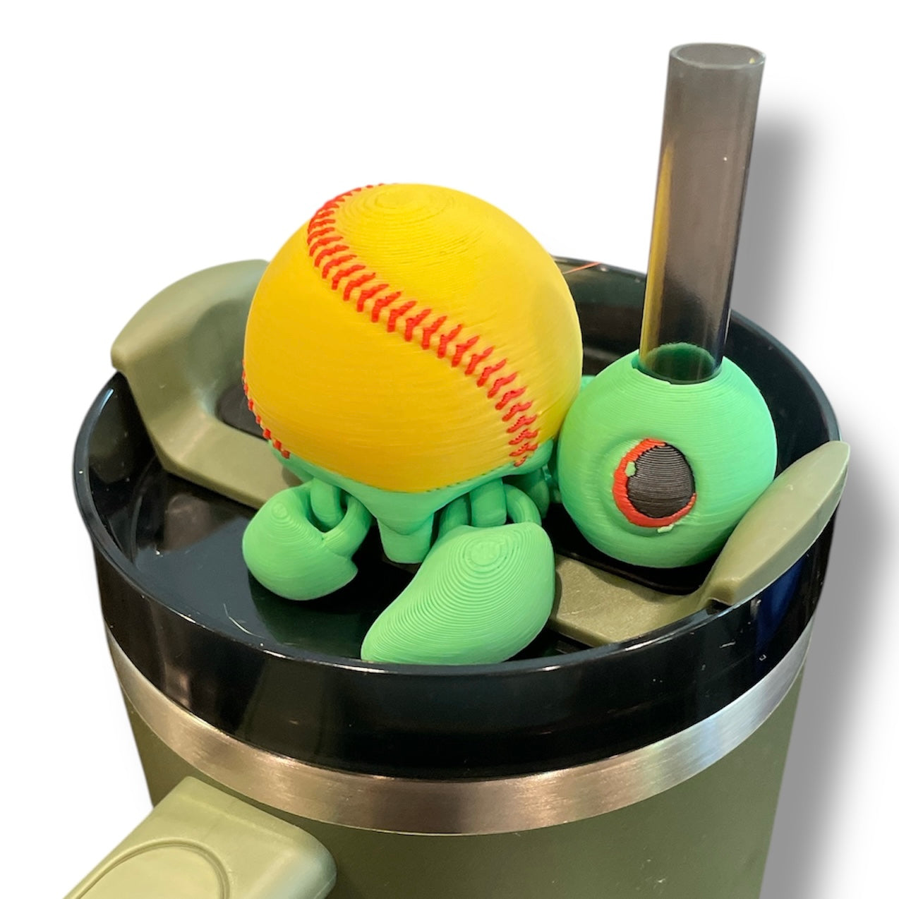 Insulated Cup Tumbler Toppers - 3d Printed Articulated Tumber Bling Straw Decor