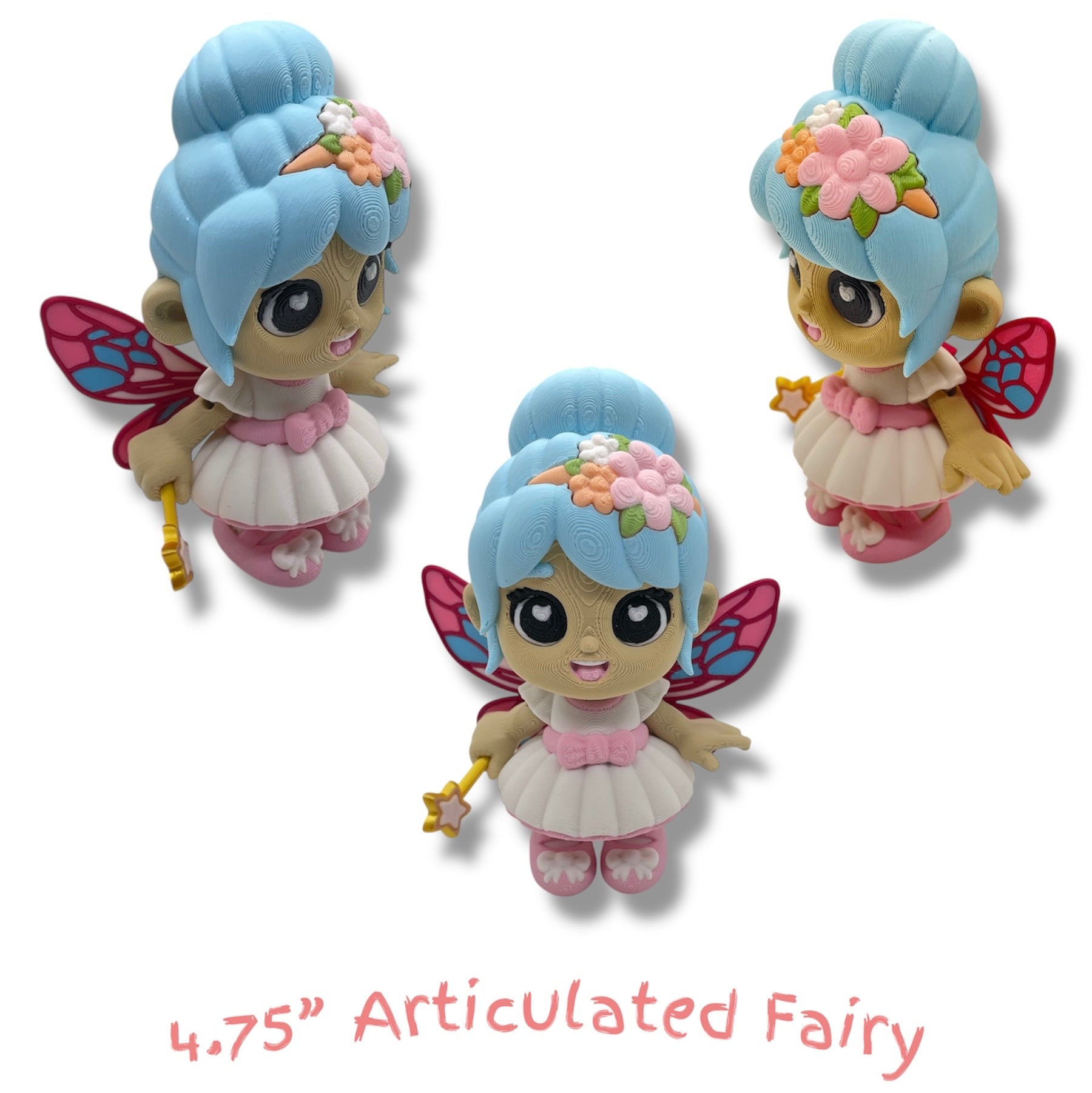 🧚‍♀️ Enchanting Fairy with Articulated Wings & Wand – 4.75” of Pure Magic!