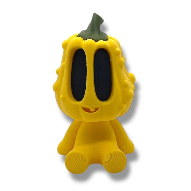 Blob Pumpkin Squash Squad – Big Eyed Adorable Gordes - Articulated Statue Decor