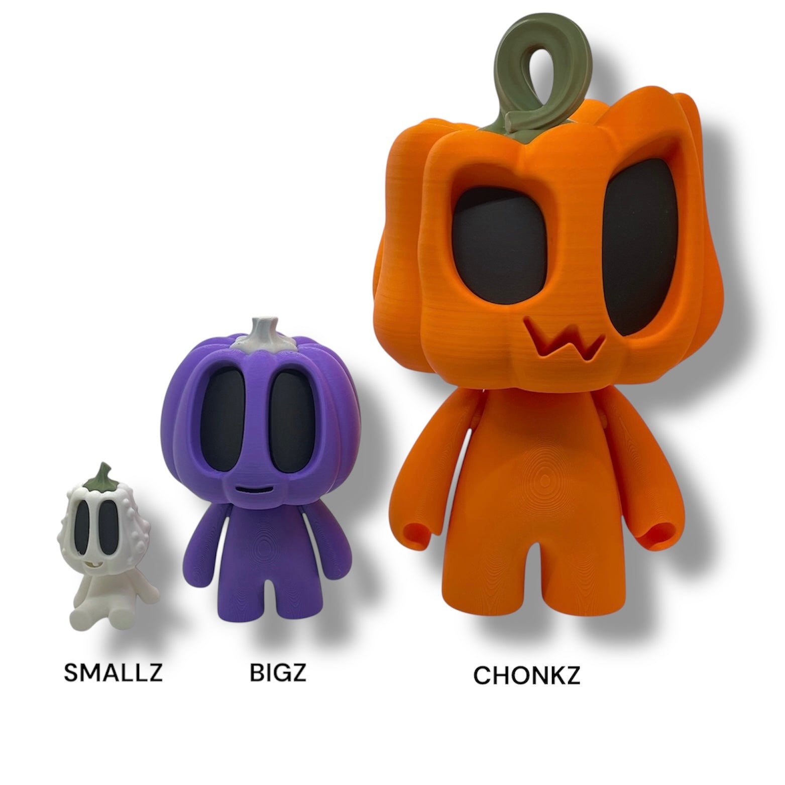 Blob Pumpkin Squash Squad – Big Eyed Adorable Gordes - Articulated Statue Decor