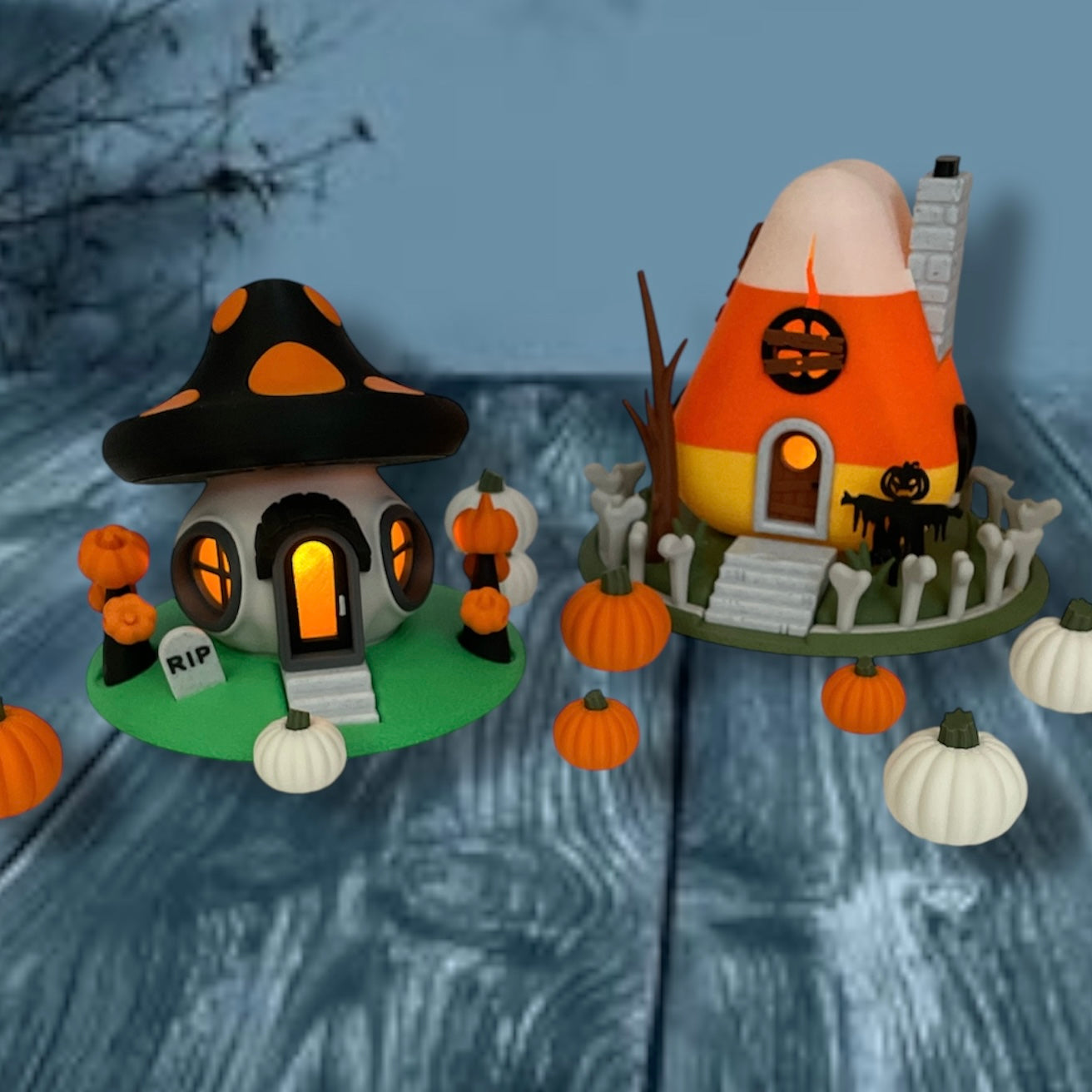 Spooky Halloween Fairy Tea Light House Collection - Decor
