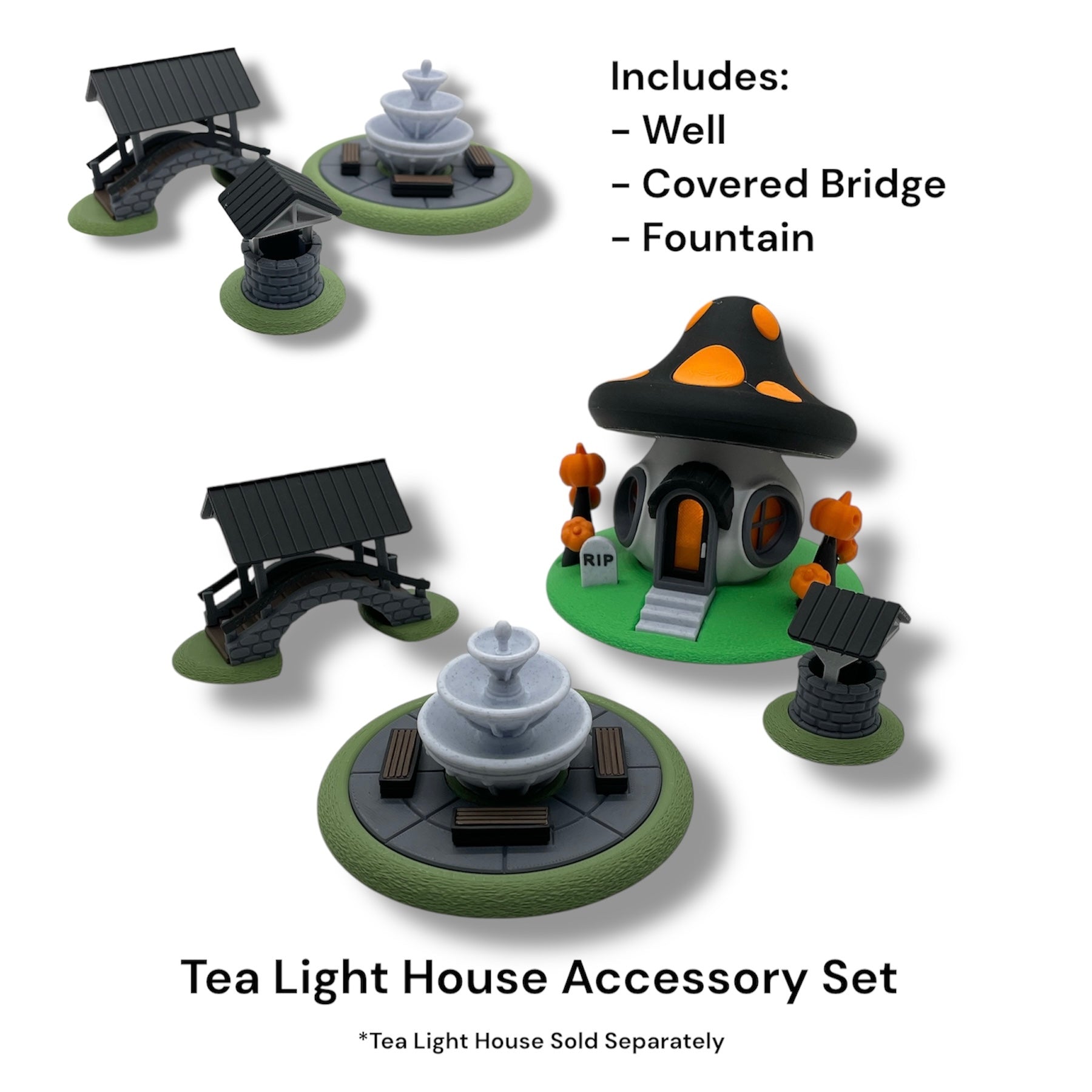 Spooky Halloween Fairy Tea Light House Collection - Decor