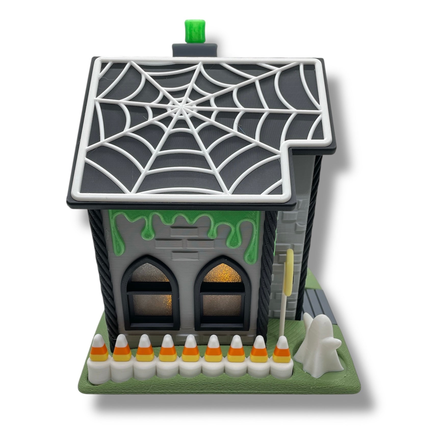 Haunted Gingerbread House Collection – Halloween Container with Removable Roof